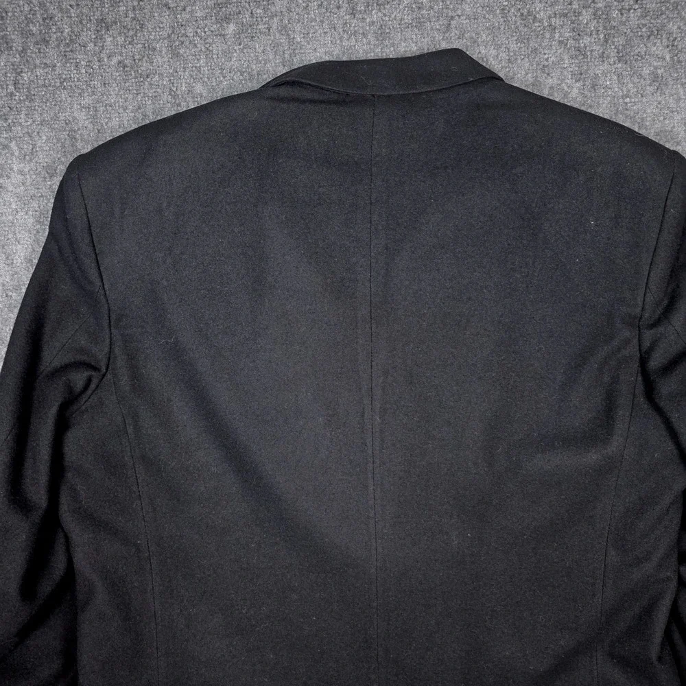 Oscar de la Renta Blazer Mens 42L Wool Cashmere Black Tailored Sport Coat Luxury